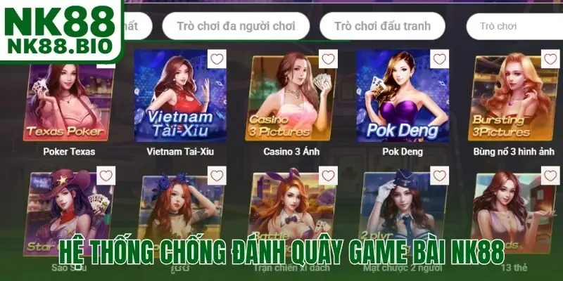 Hệ thống chống đánh quây cực chuẩn, siêu việt tại game bài NK88